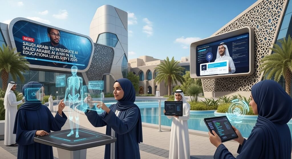 الذكاء الاصطناعي في التعليم السعودي - طلاب سعوديون يتعلمون البرمجة في الفصل الدراسي