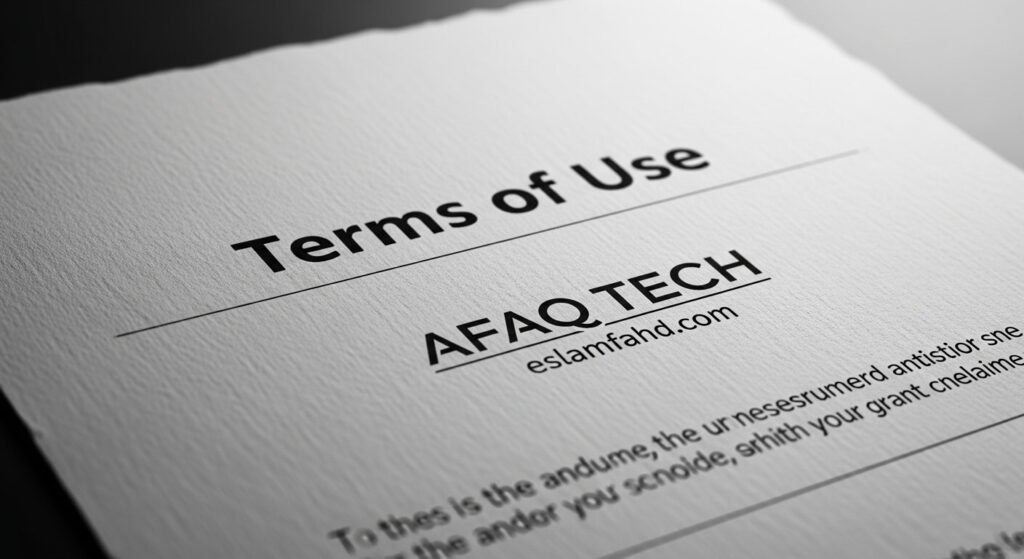Terms AFAQ TECH وحقوق الملكية الفكرية المحفوظة