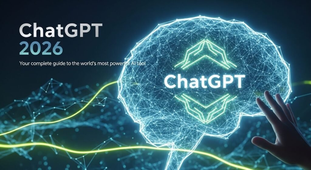 ChatGPT 2026 - شخص يستخدم ChatGPT على الحاسوب واللابتوب والهاتف