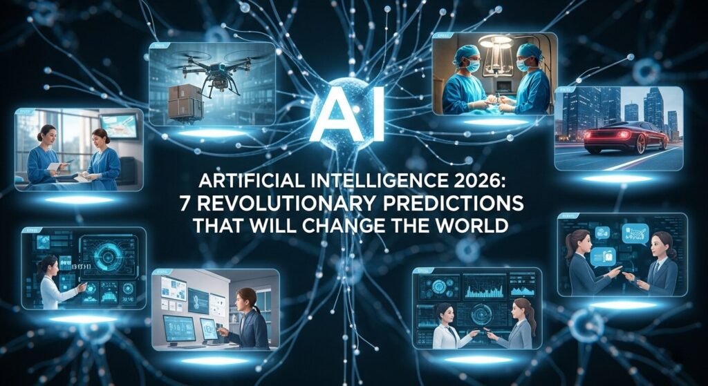 الذكاء الاصطناعي 2026 - وكلاء أذكياء وروبوتات تعمل مع البشر في بيئة مستقبلية