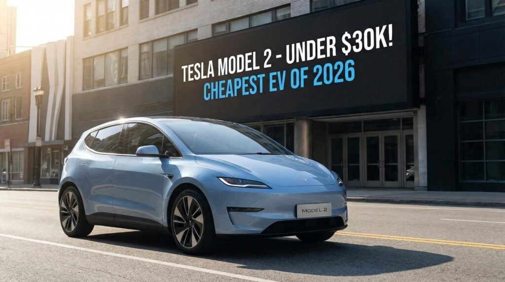 تيسلا Model 2 السيارة الكهربائية الأرخص 2026 بسعر أقل من 30 ألف دولار