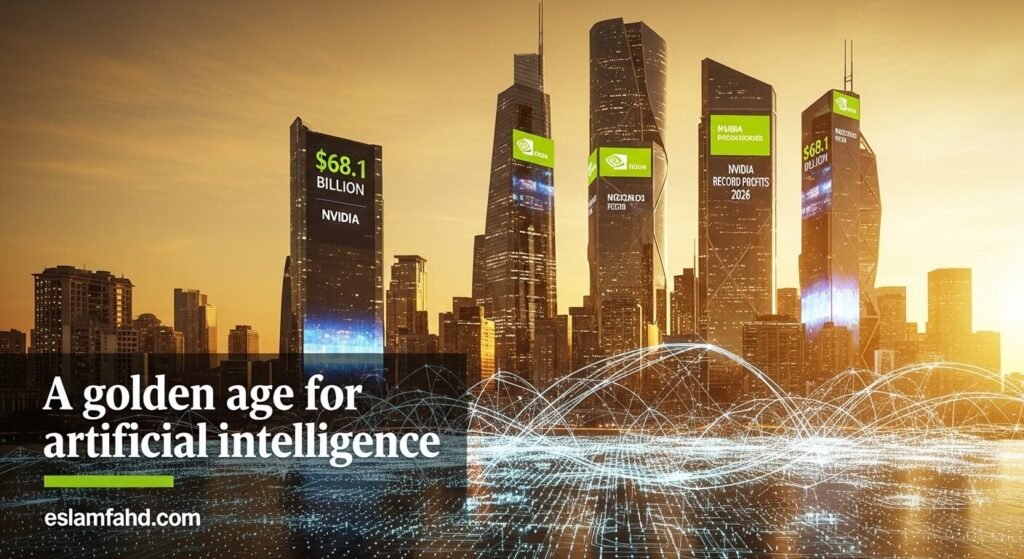NVIDIA تحقق أرباح قياسية 68.1 مليار دولار في 2026 عصر ذهبي للذكاء الاصطناعي