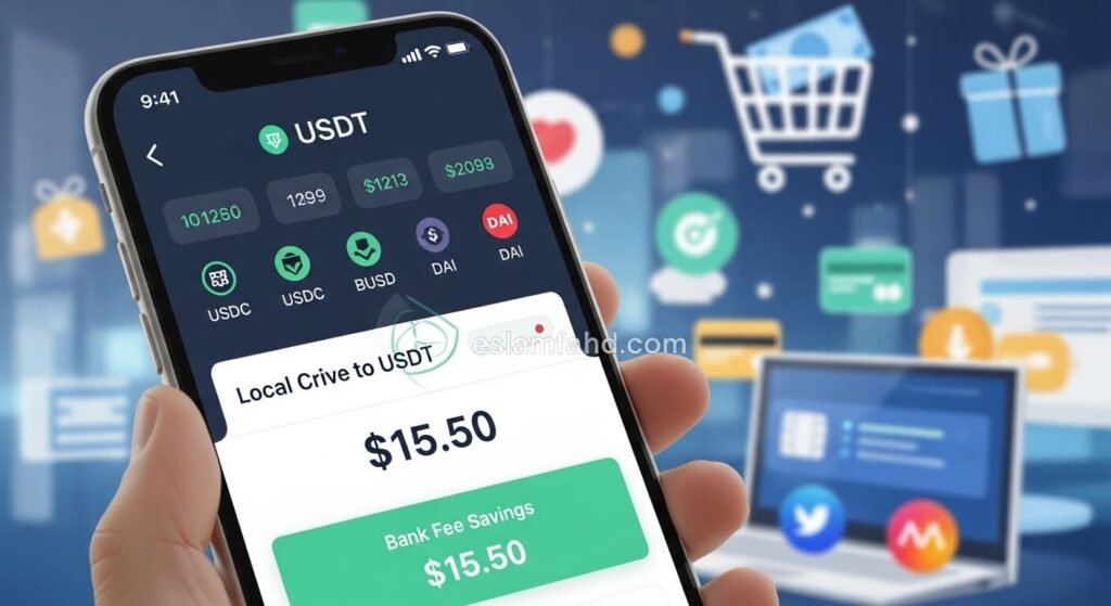 استخدام Stablecoins في المدفوعات الإلكترونية لتحويل أموال المتجر بدون رسوم بنكية في 2026