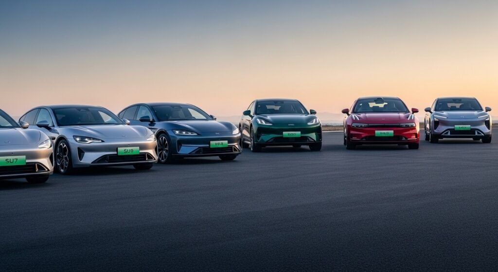 أفضل 5 سيارات صينية ذكية 2026 شاومي Xiaomi SU7 وهواوي AITO M9 وبي واي دي Han L